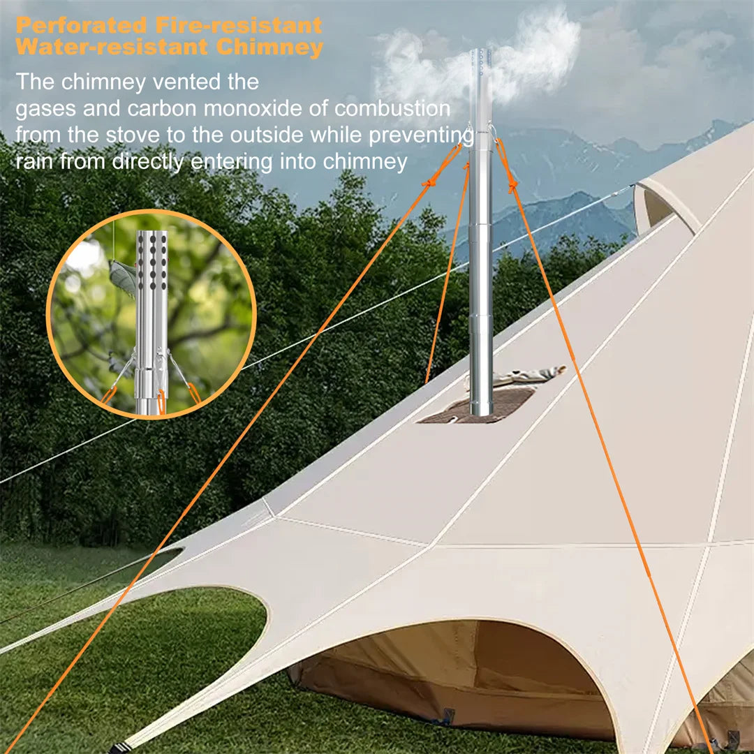 Stainless Steel Outdoor   Burning Stove   Hot Tent Wood Grill