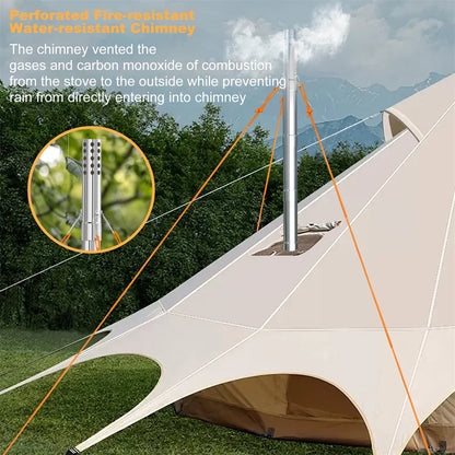 Stainless Steel Outdoor   Burning Stove   Hot Tent Wood Grill
