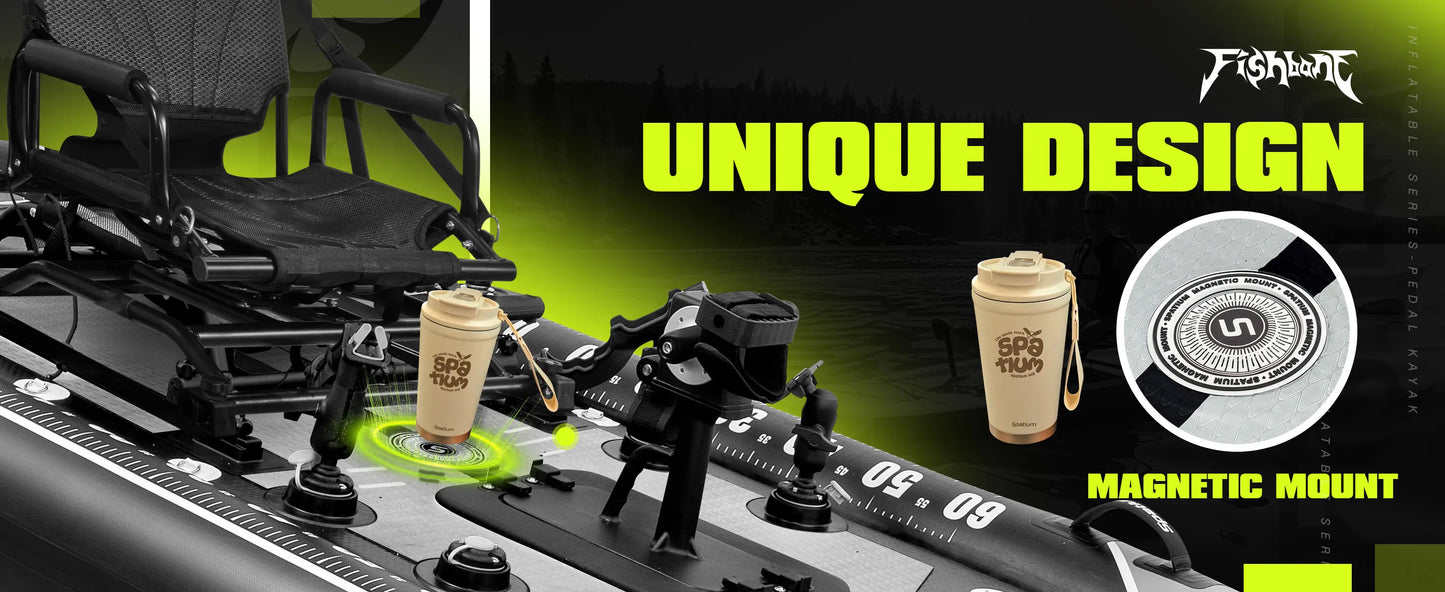 Spatium Fishing Kayak Boat Pedal Drive Sit on Top Pedal Drive Kayak Power System Orientation System, 11'*48"*6",Capacity 660LBS