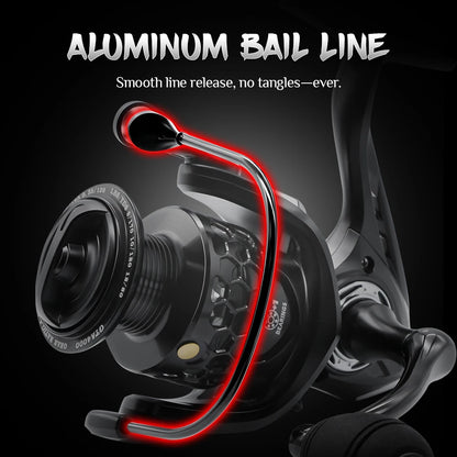 Spinning Reel Saltwater 2000 3000 4000  5.2:1 Gear Ratio Hollow Spool Design