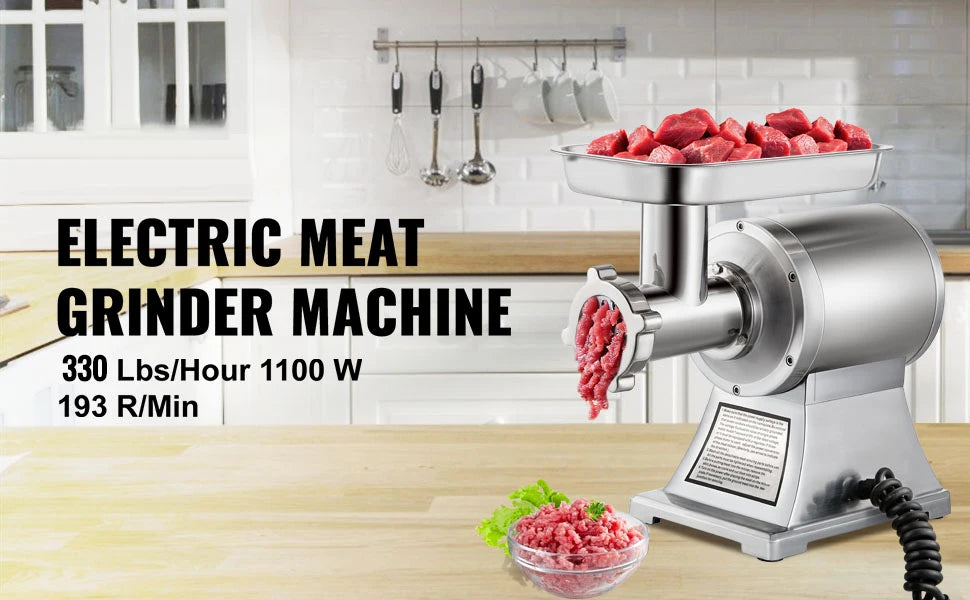 250Kg/H Electric Meat Mincer Grinder Commercial Kitchen  Food Processor Sausage Maker Machine Home Appliance