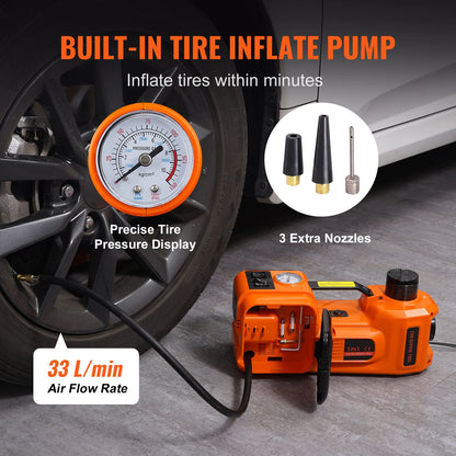 5T Electric Car Jack Hydraulic Car Jack with Built-in Inflatable Pump
