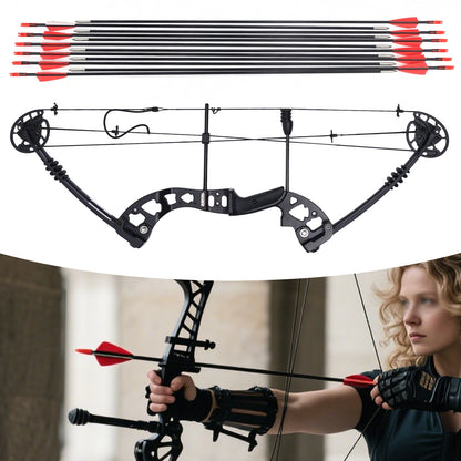 Compound Bow Adults, Right Hand, Hunting Kit: 3 Pin Lighted Sight for Hunting,