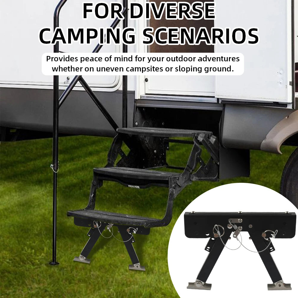 RV Folding Step Board Bracket Height Ranges From 2.8in To 11.3in RV Step Stabilizer RV Entry Steps Stabilizer RV Accessories