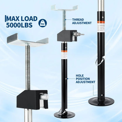 2 Pack Heavy Duty RV Jacks 10,000lbs Slide Out Support Jack