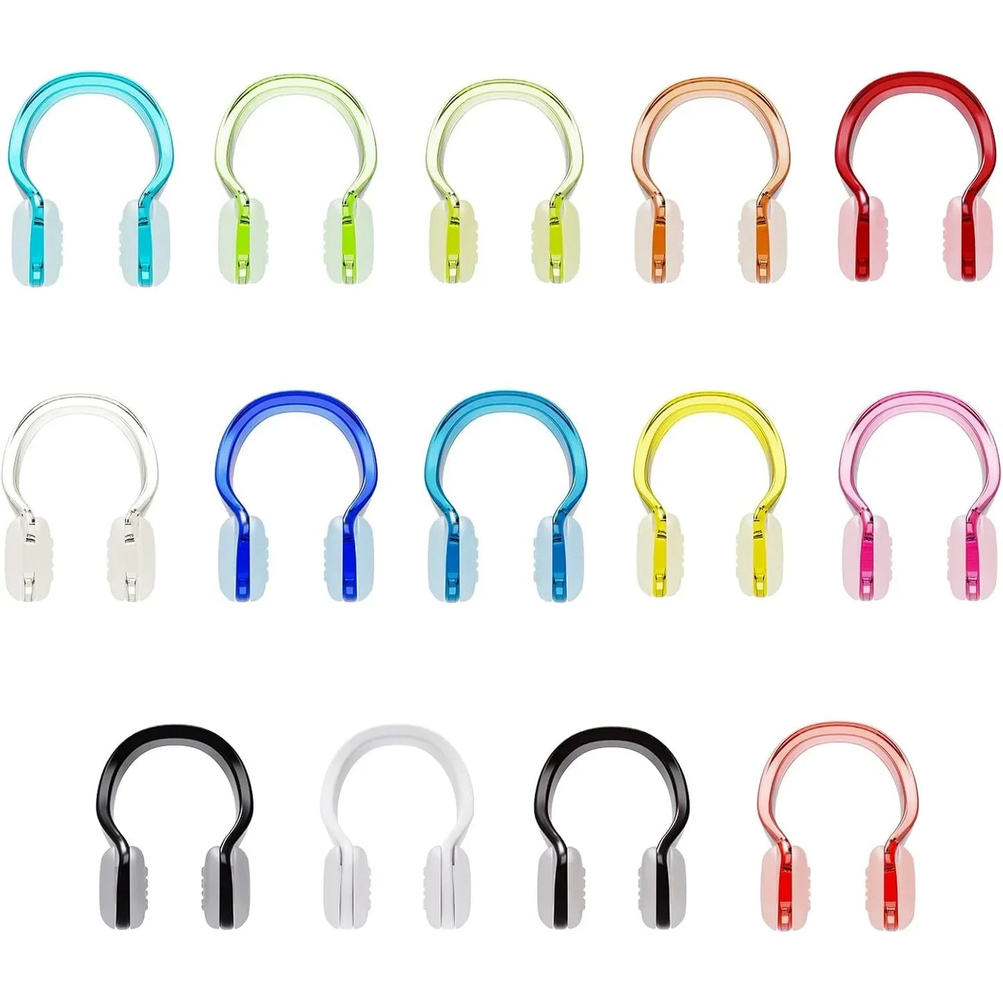 Swimming nose clip, 14 packs of waterproof silicone swimming nose plugs, suitable for children and adults, multi-colored
