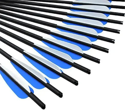 Crossbow Bolts 16/18/20/22 inch Carbon Arrows Half Moon Nock