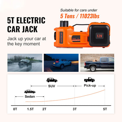5T Electric Car Jack Hydraulic Car Jack with Built-in Inflatable Pump