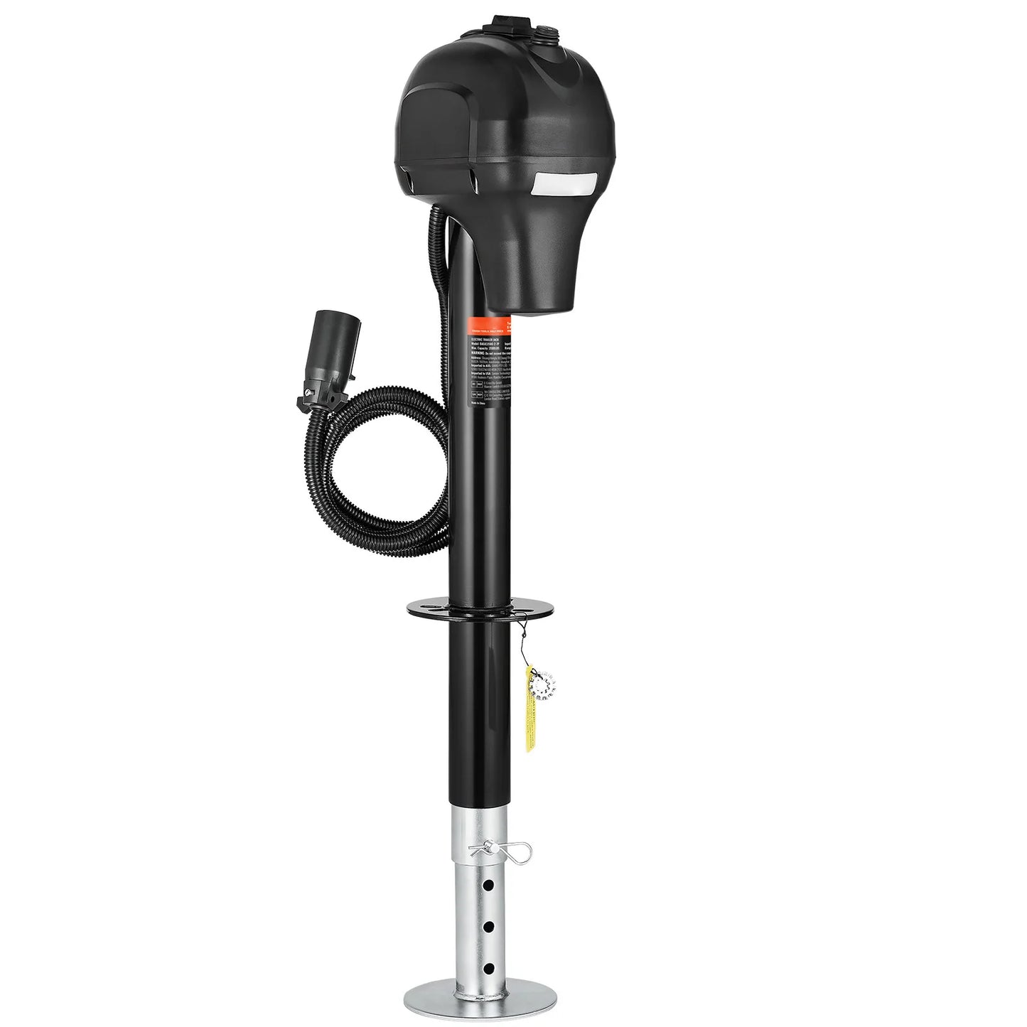 SucceBuy 3500/5000Lbs Electric Trailer Jack RV 12V Tongue Jack with 7-pin Connector & Crank Handle 10"-28.3" Lift for Campers