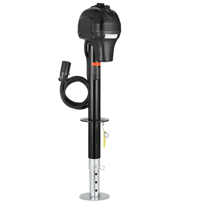 SucceBuy 3500/5000Lbs Electric Trailer Jack RV 12V Tongue Jack with 7-pin Connector & Crank Handle 10"-28.3" Lift for Campers