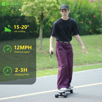 Four-Wheel Remote Control Scooter For Adult, 350W Motor, Top Speed 12 Mph, Range 10 Miles, 25.2V 2AH Battery,Load 264Ibs