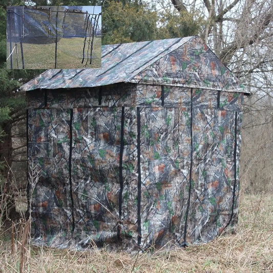 Deer Hunting Blind: Steel Frame, 8 Shooting Windows, 300D Fabric, Full-View for Archery & Firearms
