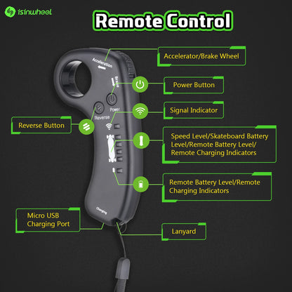 Four-Wheel Remote Control Scooter For Adult, 350W Motor, Top Speed 12 Mph, Range 10 Miles, 25.2V 2AH Battery,Load 264Ibs