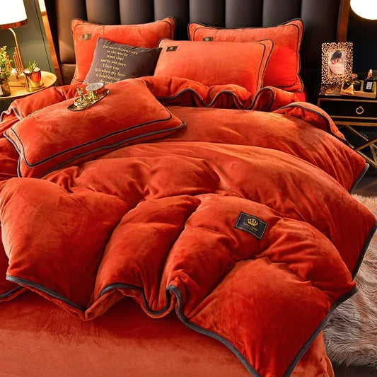 Luxury Milk Fleece Supper Ultra-Thick Bedding Comforter Bedding