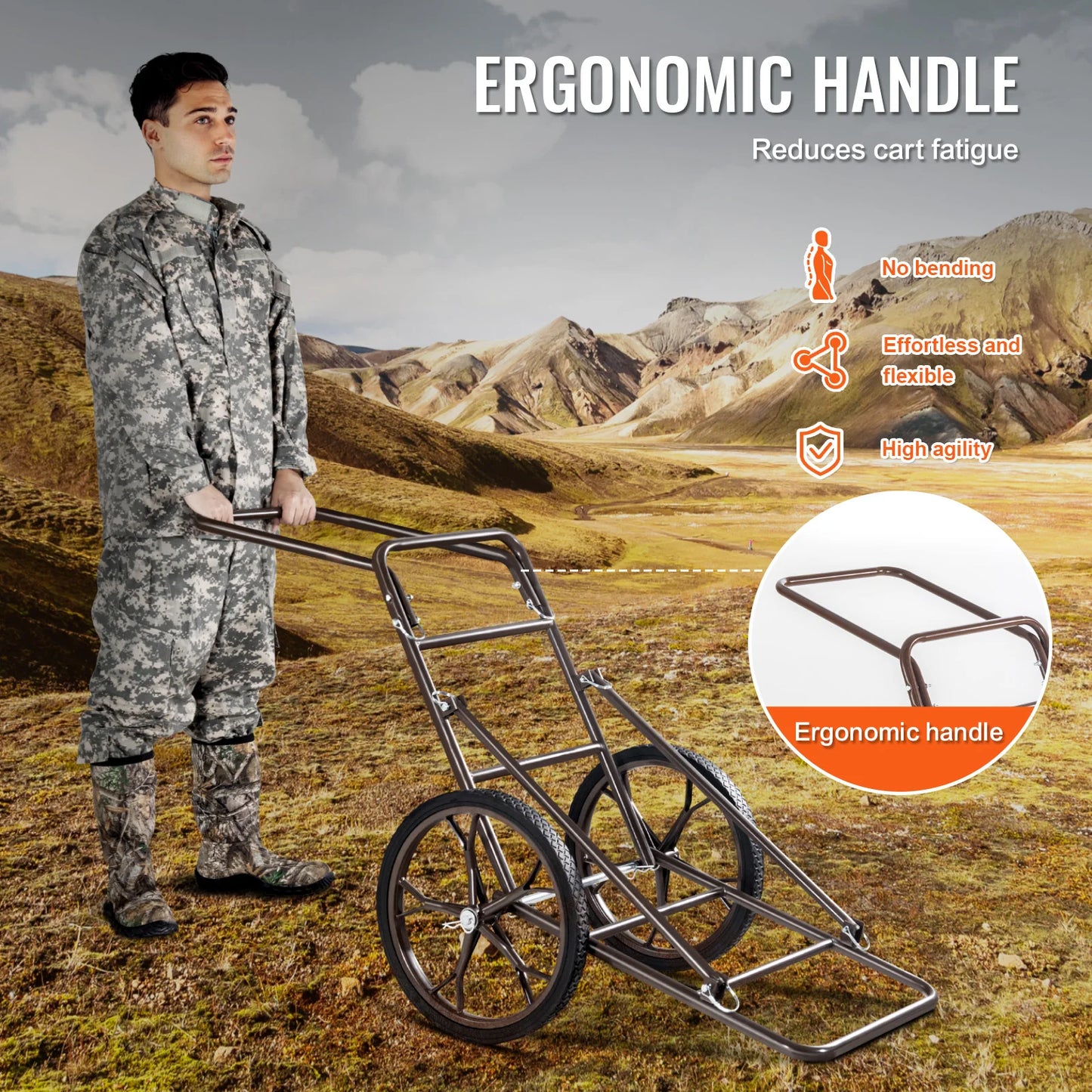 Deer Cart 500 LBS Capacity Folding Game Cart