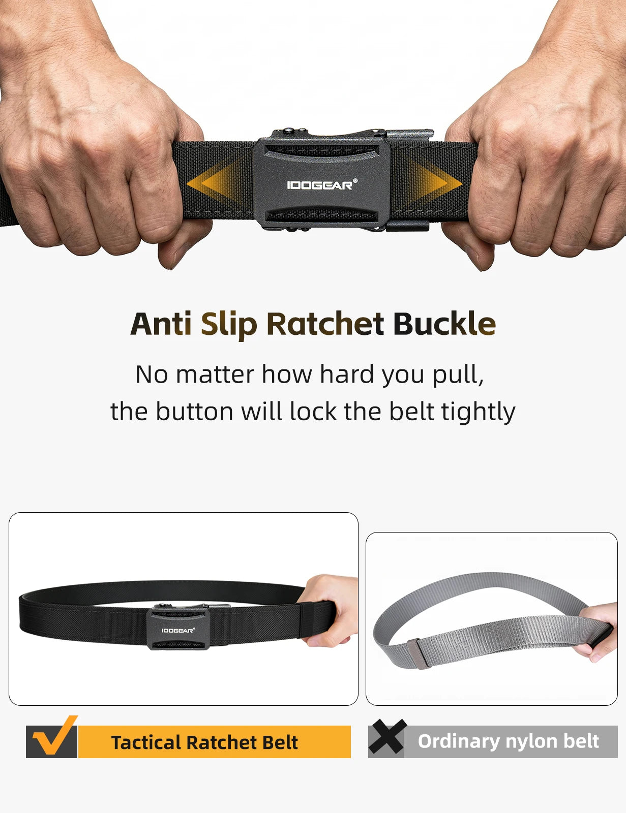 IDOGEAR Tactical Ratchet Belt
