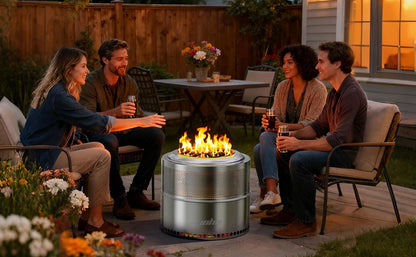 Wood Burning  Stainless Steel Smokeless Fire Pit