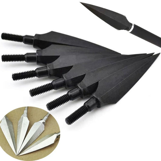 Arrowheads 12/24pcs 150 Grain High Carbon Steel Screw-in Tips for Compound Recurve Bow Hunting Shooting Accessories