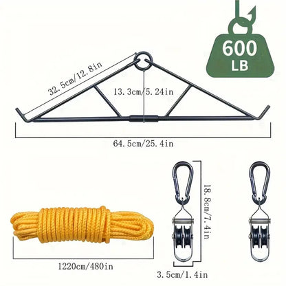 700LB Capacity Elk Hoist Pulley Lift System Deer Hunting Accessories Gift Set