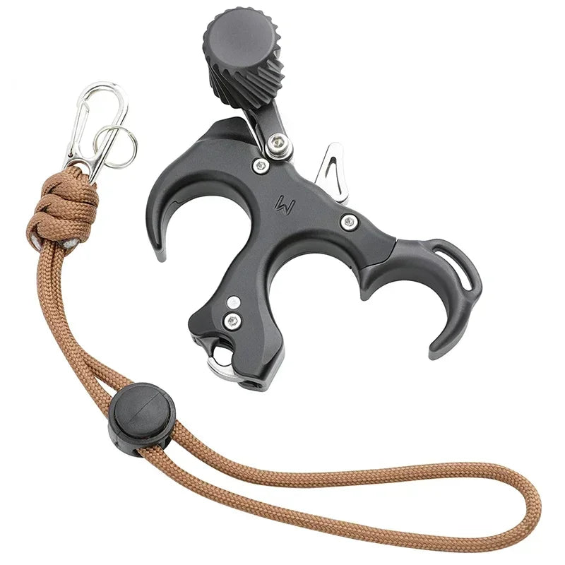 Compound Bow Release, 3/4 Finger Durable Aluminum Alloy Grip, Thumb Trigger for Hunting, Shooting & Daily Practice Accessories