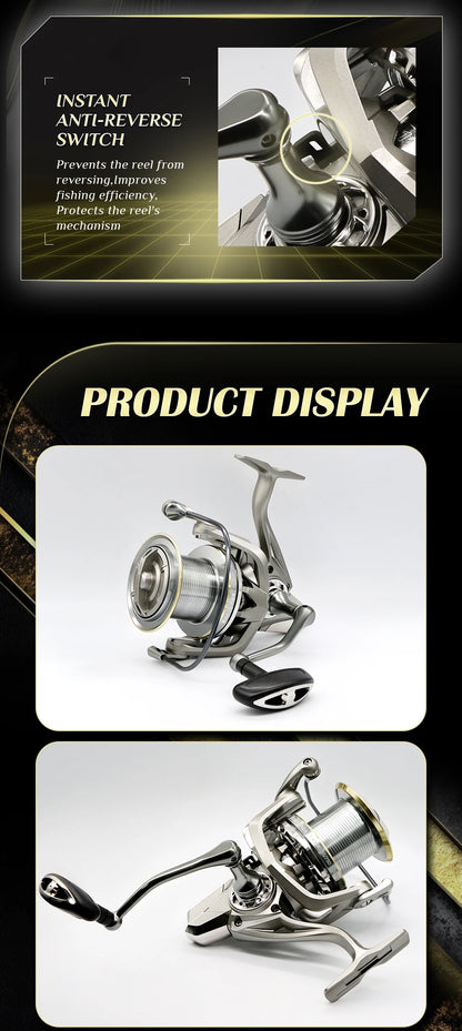Stainless Steel Bearing Spinning Fishing Reel  25KG Powerful Reel Saltwater Fresh Water Drag