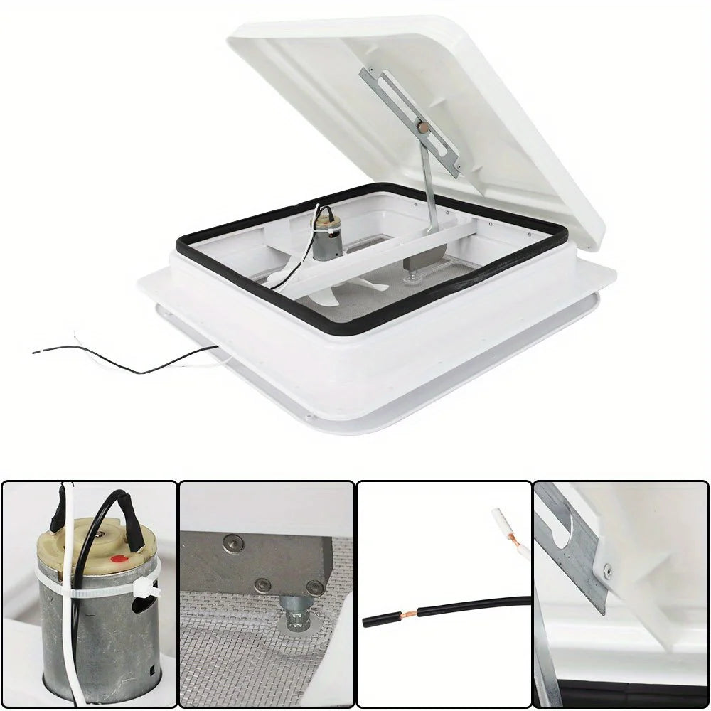 14" RV Roof Vent Fan Kit for Camper Trailer