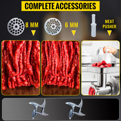 250Kg/H Electric Meat Mincer Grinder Commercial Kitchen  Food Processor Sausage Maker Machine Home Appliance