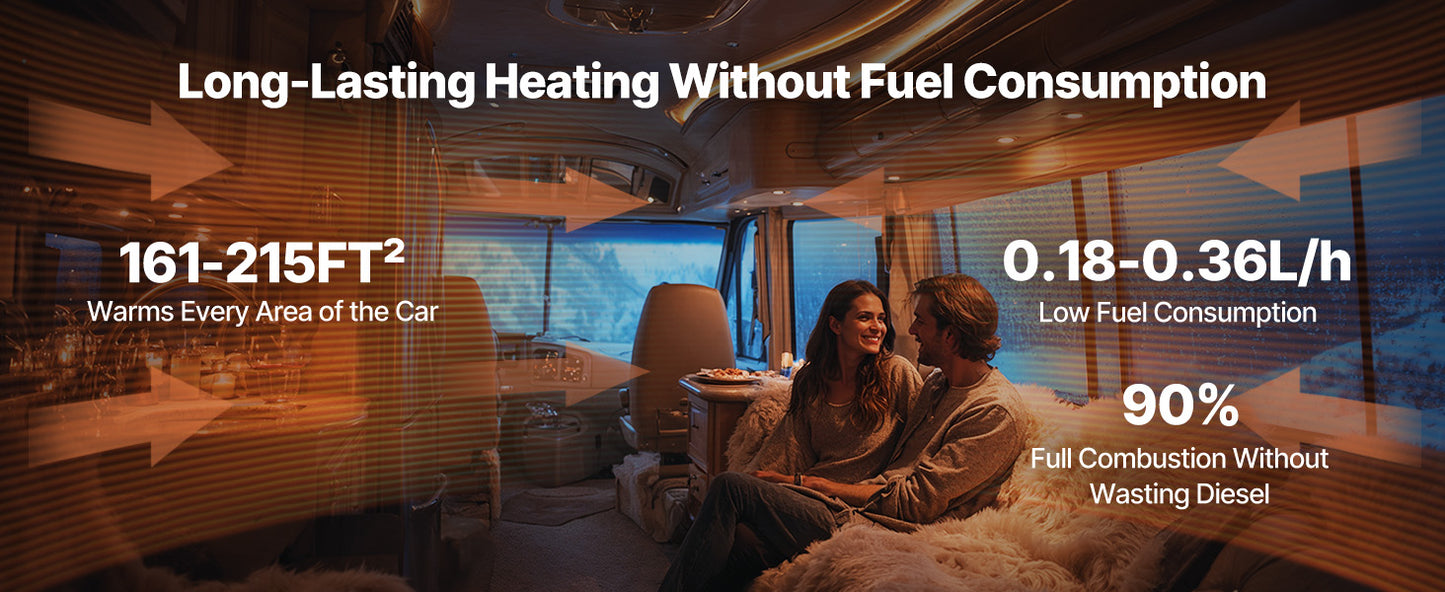 Diesel Heater 8KW Diesel Air Heater with LCD Panel and Remote Control Parking Heater Low Noise for Truck Trailer Boat