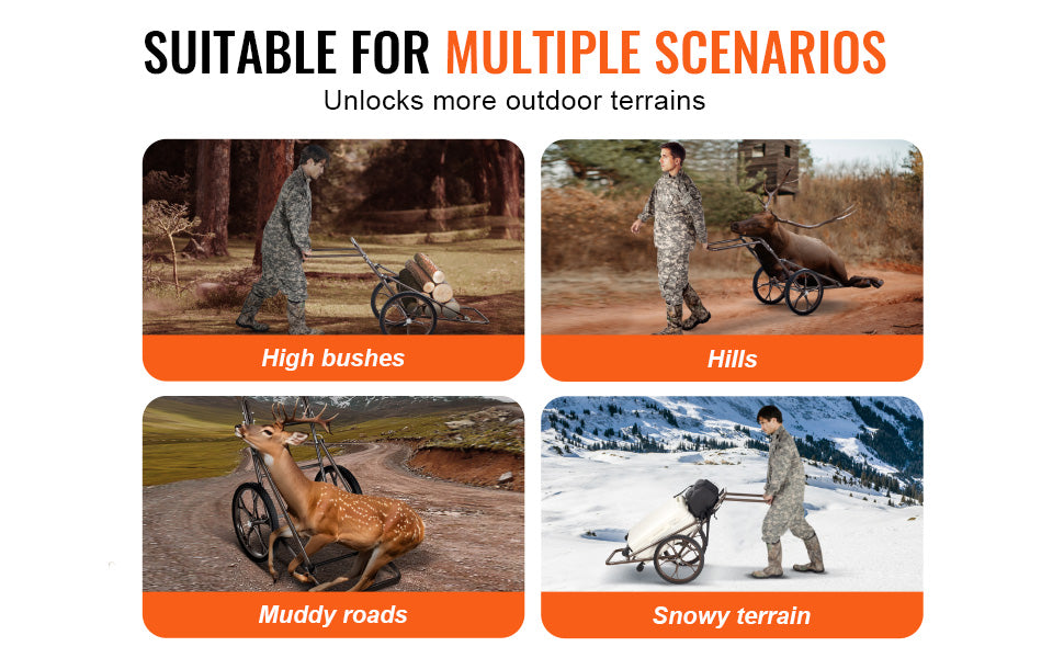 Deer Cart 500 LBS Capacity Folding Game Cart