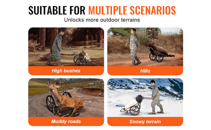 Deer Cart 500 LBS Capacity Folding Game Cart
