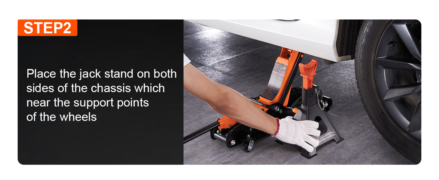 Jack Stands 3/6 Ton Capacity Car Jack Stands